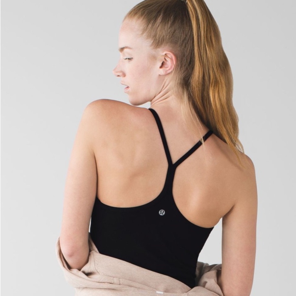 24. MSRP$52 Lululemon Power Y Tank Black Size 6